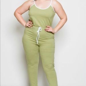 Plus Size Racer Jumpsuit